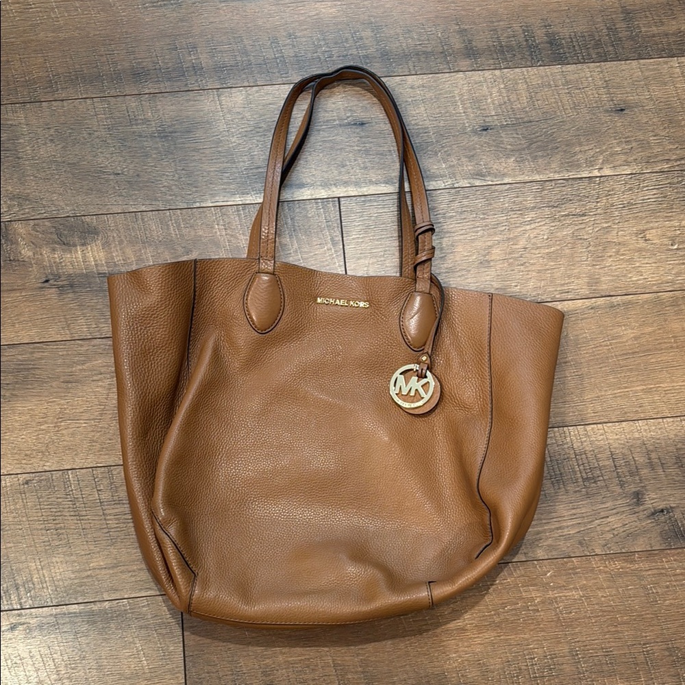 Michael Kors Brown Pebbled Leather Tote